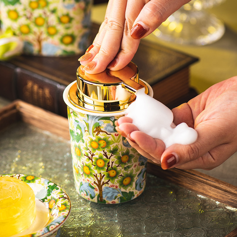 陶瓷按压洗手液慕斯起泡瓶打泡器