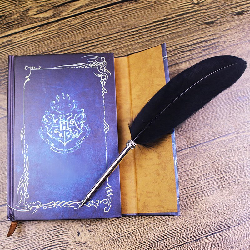 复古魔法学院创意礼品学生文具 羽毛圆珠笔笔记本