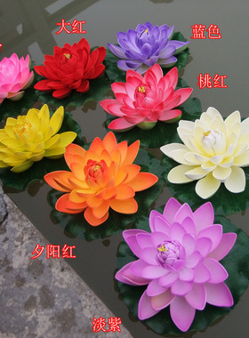 仿真荷花池塘河面莲花表演睡莲