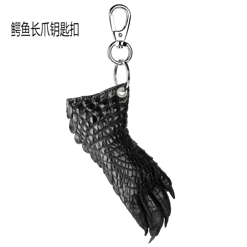 鳄鱼爪汽车钥匙扣男真皮前爪正品手工泰国真鳄鱼高档招财车钥匙扣