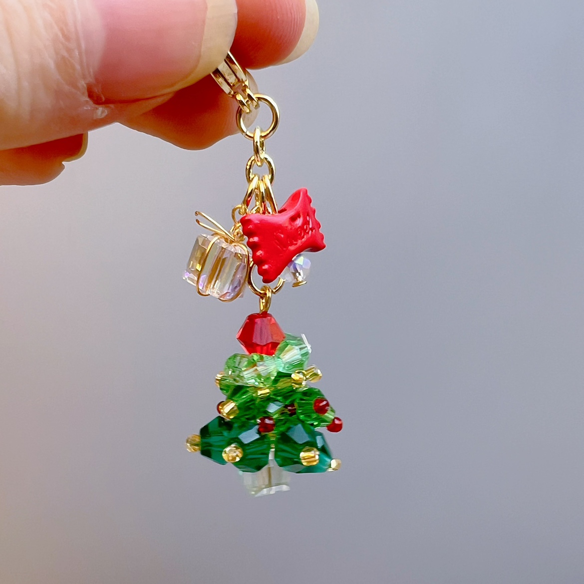 原创手作 糖果圣诞树挂件 翻包挂件 包挂 拉链扣挂件 万能扣