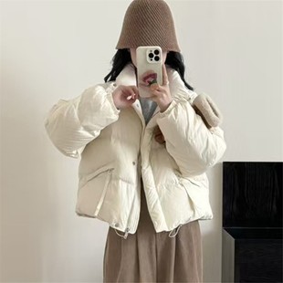 韩系短款立领羽绒服女宽松百搭加厚保暖时尚潮流小个子冬季外套潮