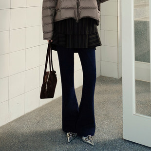 定制女装 复古高腰微喇牛仔裤微弹显瘦高腰马蹄裤1162