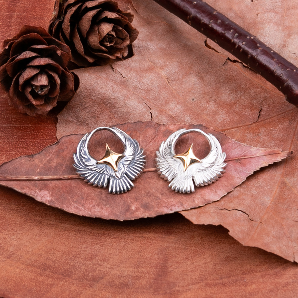 【现货在途】horizon blue 金头鹰圆吊坠 太阳纹章 hb纯手工银饰