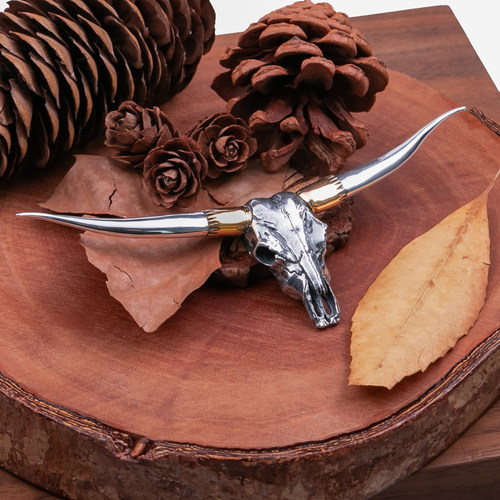 国内现货horizonblue牛头银饰