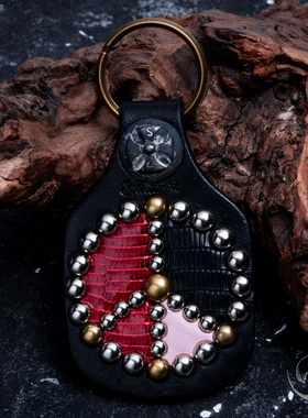 高山隆反战皮牌钥匙牌钥匙扣吊坠 stoplight挂饰美式机车项链