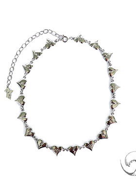 VSCH(ME)  潮流水波纹仙人掌闪电爱心项链 潮男项链