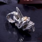 机车项链 stoplight挂饰美式 高山隆 骷髅金眼独角独眼吊坠