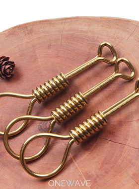 【顺丰包邮】JEFF DECKER 钥匙扣 JD钥匙圈 全铜金色机车复古现货