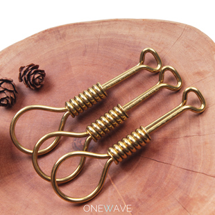 JEFF 包邮 DECKER 钥匙扣 全铜金色机车复古现货 JD钥匙圈 顺丰