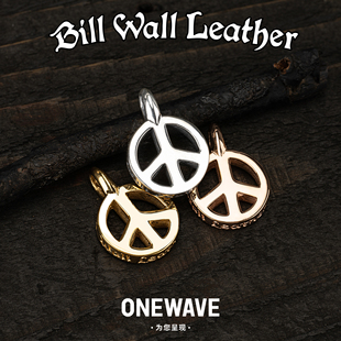 【国内现货】BWL官方正品 反战牌吊坠镀黄金项链BillWallLeather