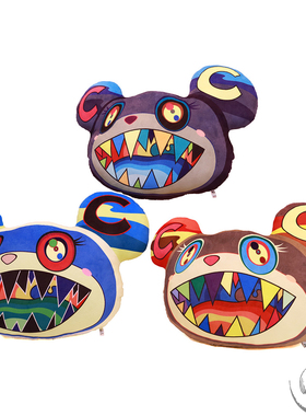 【国内现货】村上隆限定Ursa熊靠垫 卡通靠背抱枕熊熊垫