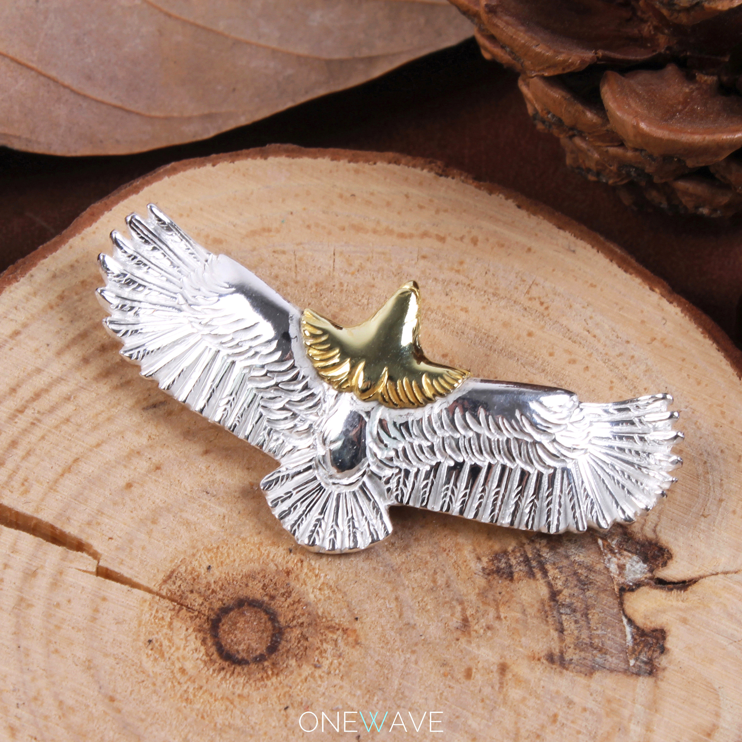 ken kikuchi菊地健老鹰 菊地建全金铂金头银身小鹰吊坠配饰饰品