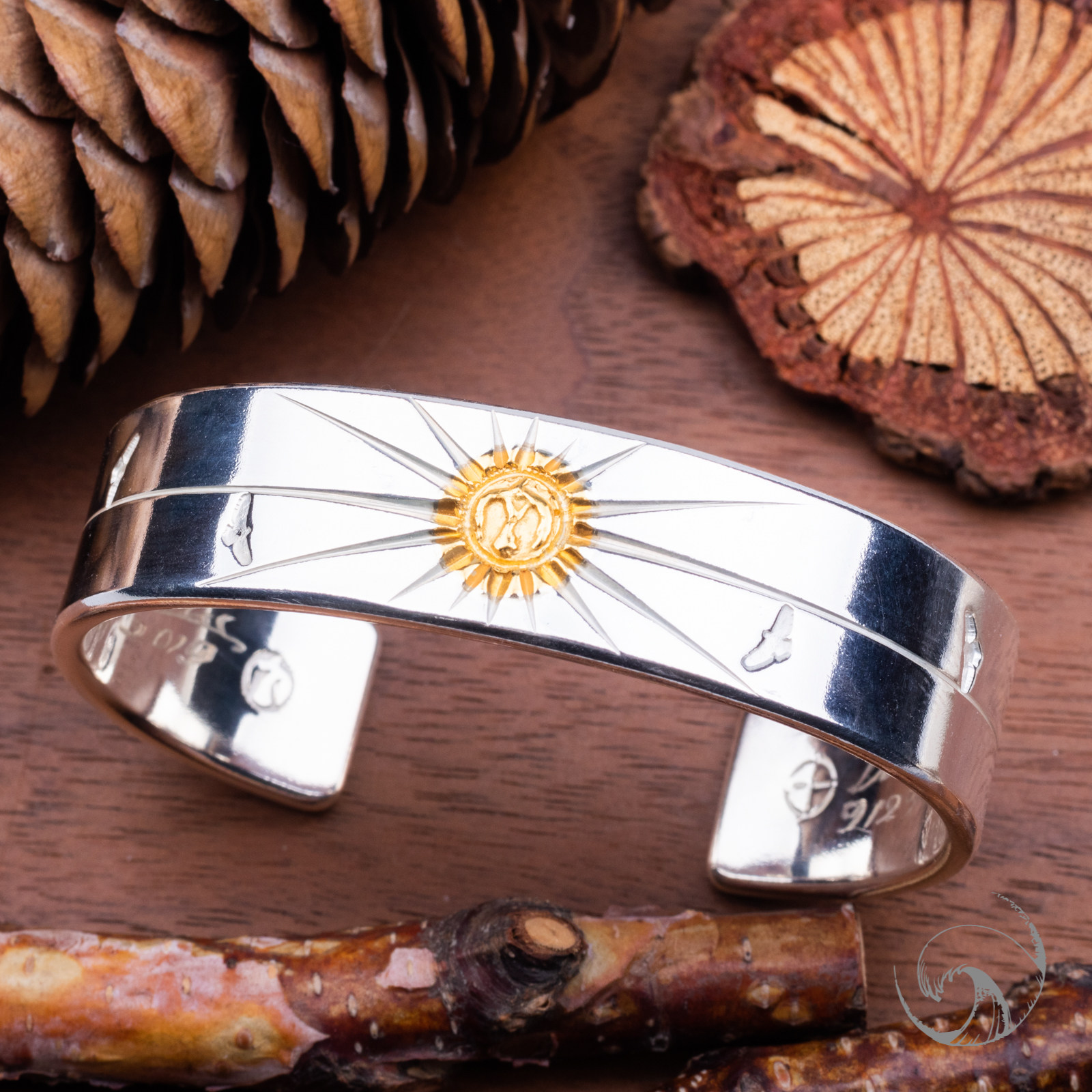 ken kikuchi 菊地健宽版点金太阳射线唐草平打手镯菊地建