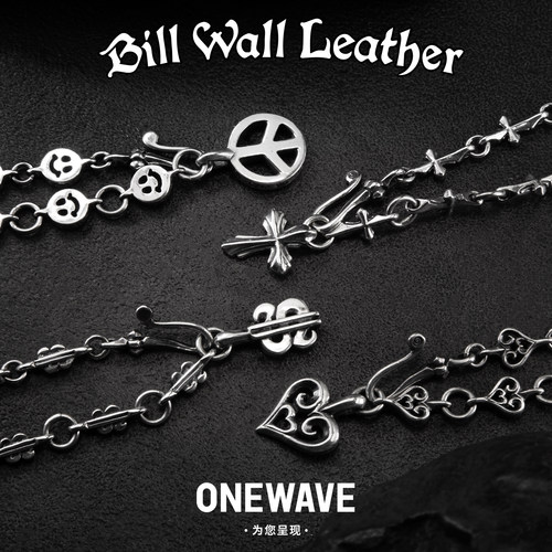 BillWallLeather反战笑脸手链