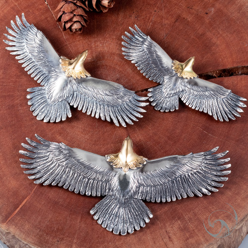 horizonBlue金头银身鹰吊坠