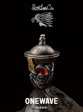 高山隆僵尸独眼骷髅头吊坠