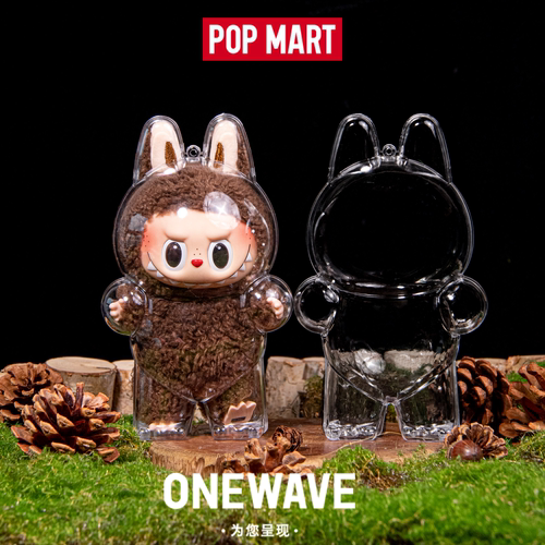 labubu保护壳拉布布防尘罩车载座椅马卡龙坐坐派对透明亚克力套