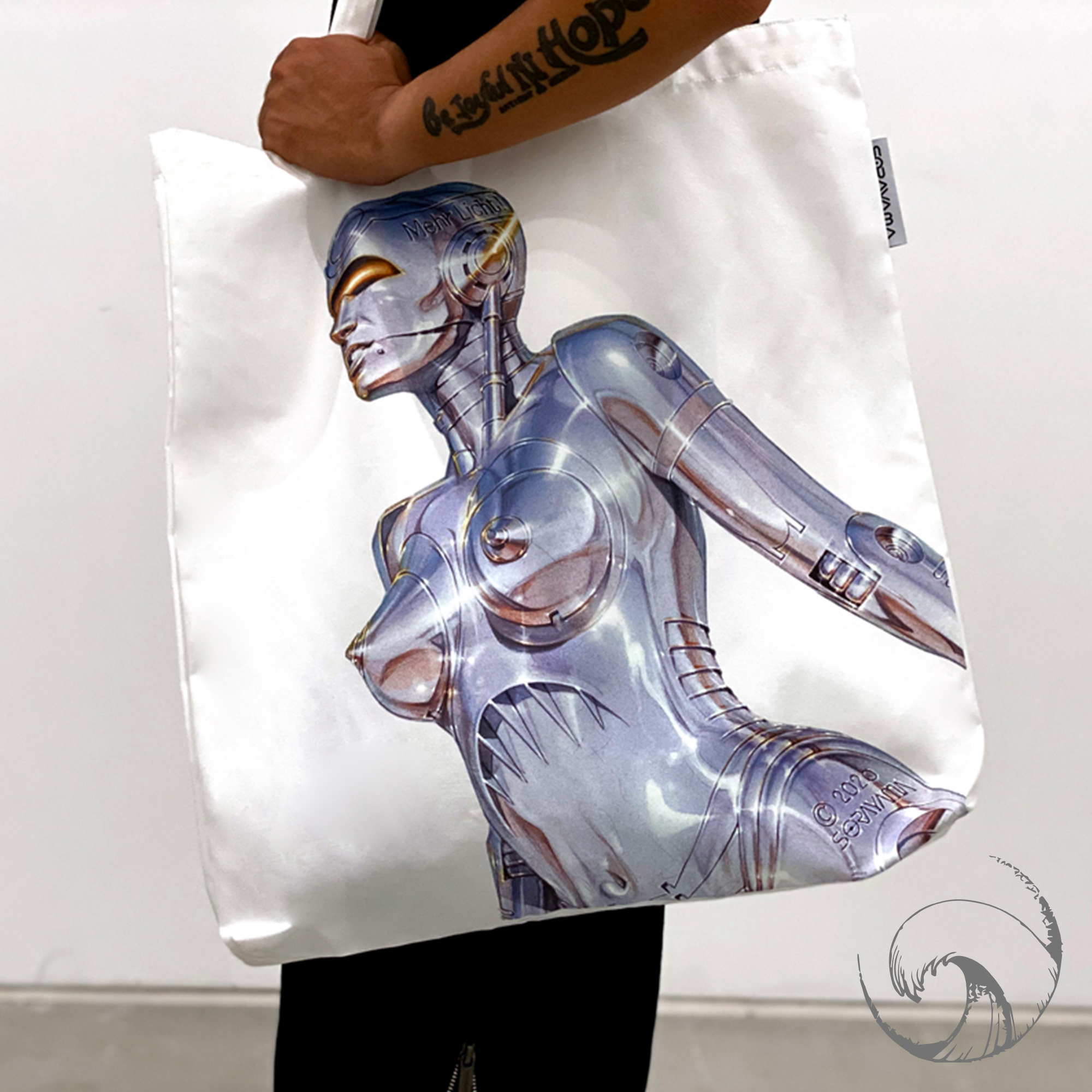 【国内现货】空山基sorayama机械姬帆布袋 性感女机器人单肩包潮