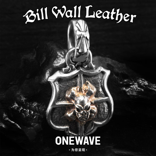 BillWallLeather骷髅鎏金吊坠
