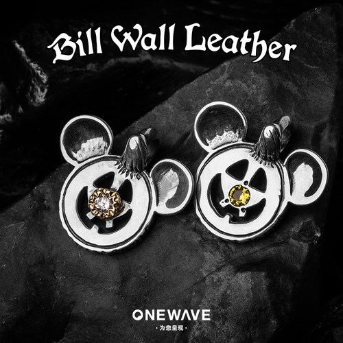 BillWallLeather宝石笑脸吊坠