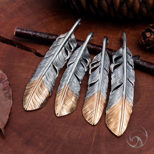 国现羽毛吊坠纯手工男女潮流项链