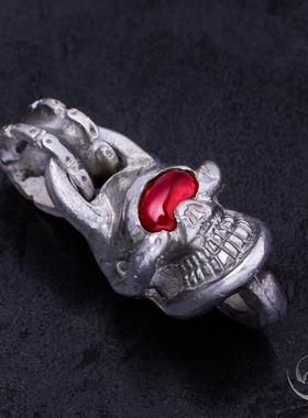 高山隆红眼骷髅吊坠 stoplight经典项链挂饰美式机车