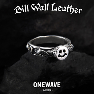 【国内现货】BillWallLeather笑脸海浪戒指BWL925纯银定制饰品