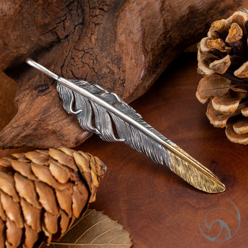 horizonblue先金风切羽毛项链