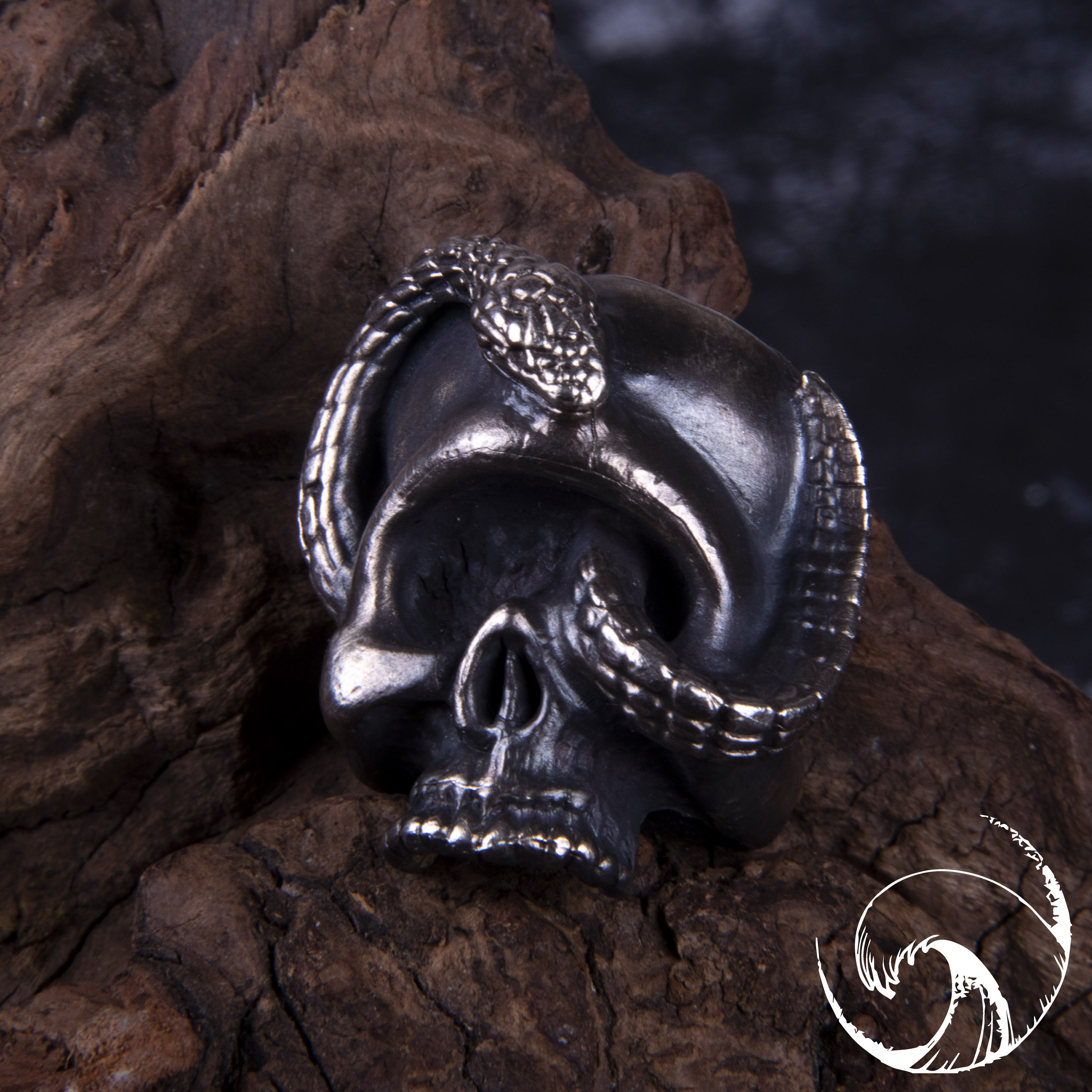 高山隆暗黑骷髅做旧戒指国内现货