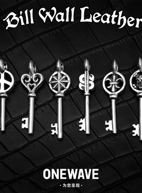 BillWallLeather纯银钥匙吊坠