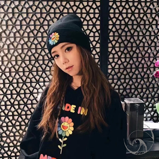 【国内现货】村上隆NEWERA联名太阳花冷帽邓紫棋同款毛线帽子情侣