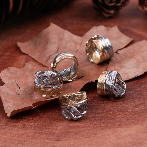 horizonblue金银羽毛项链隔珠