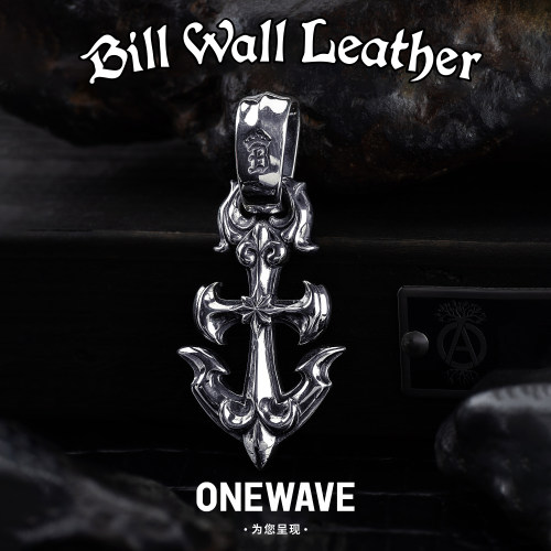 BWL授权正品925素银船锚吊坠