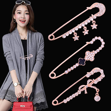 Scarf buckle pin trâm bức tranh gốc dầu tulip lớn trâm nữ cổ áo kim coat cardigan với phụ kiện Hàn Quốc