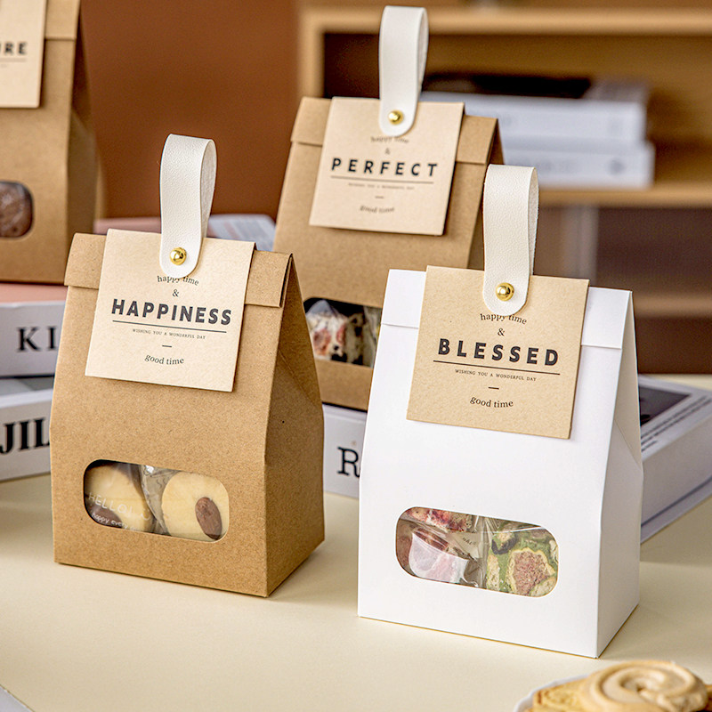 礼品袋礼物牛皮纸子包装打手提迷你伴手高小级烘焙盒空零食父亲节