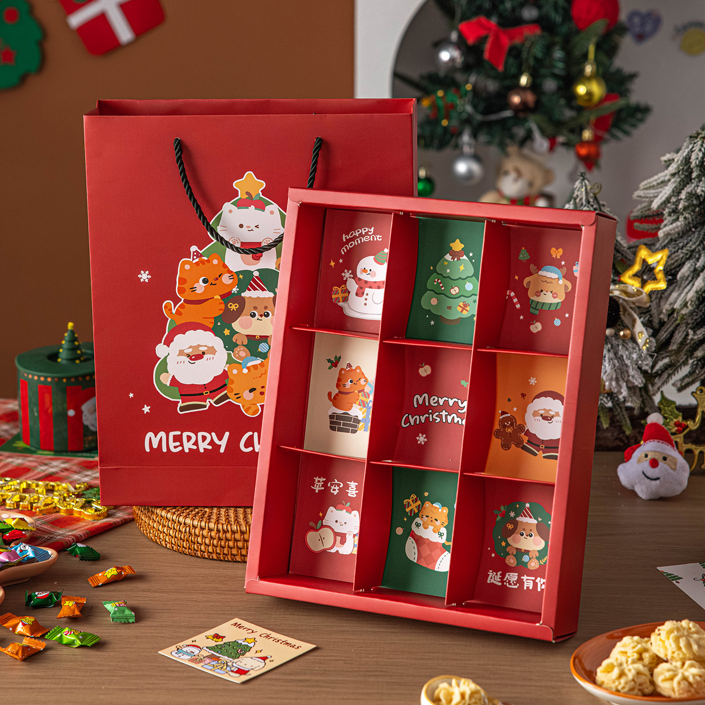 圣诞节礼物盒盲盒空盒礼品袋耶诞包装平安夜儿童女孩男生2026新款