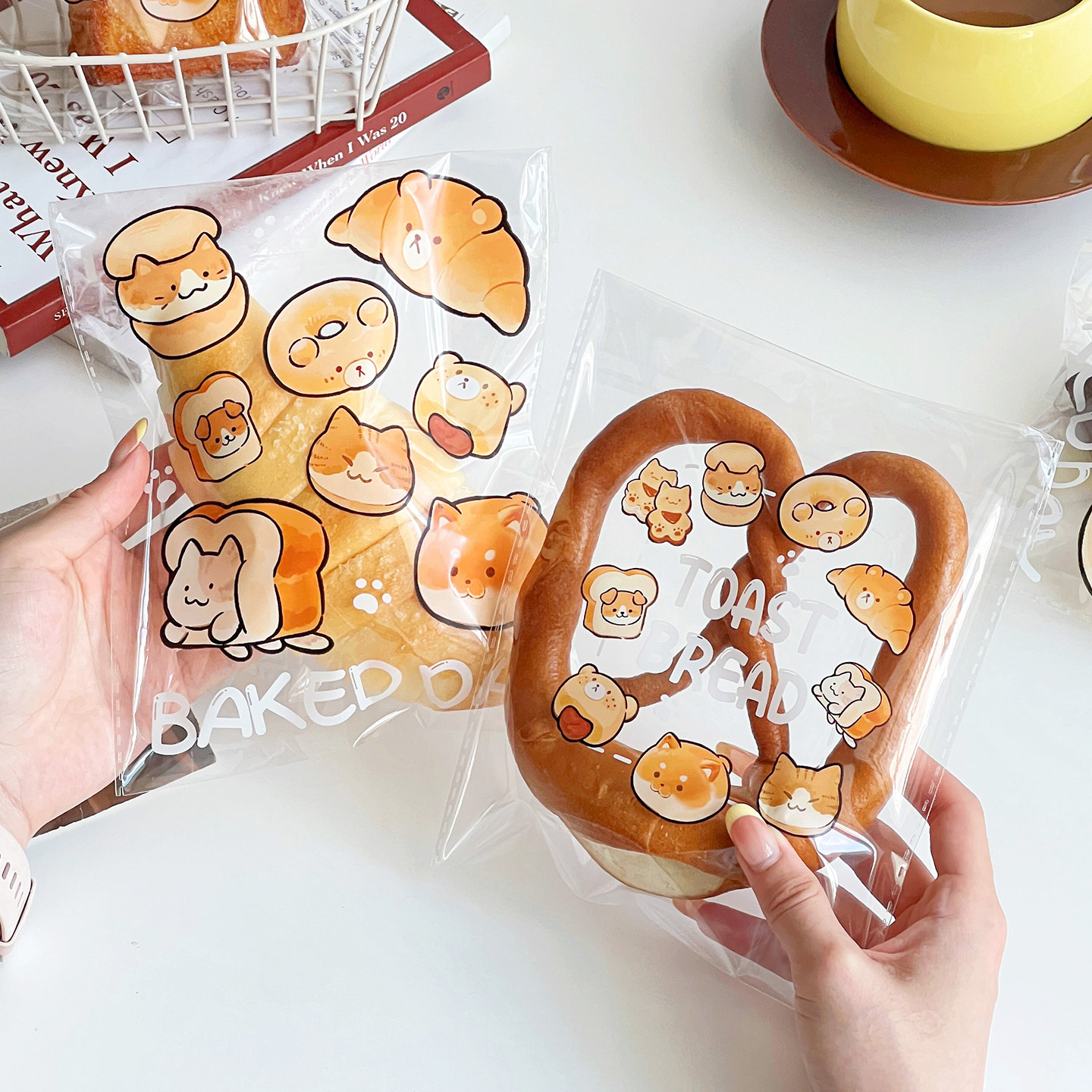 面包包装袋子自封透明自粘独立小食品级吐司贝果烘焙碱水专用打包