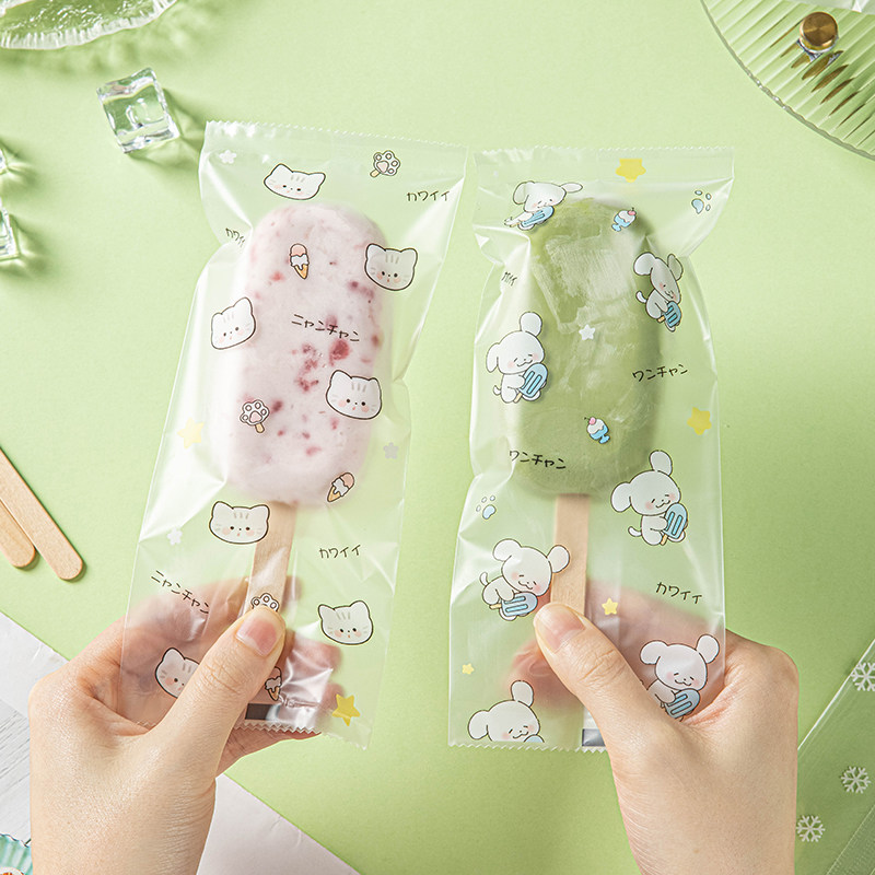 自制雪糕包装袋食品级冰棍自封机封口机梦龙大号冰淇淋激手工加厚