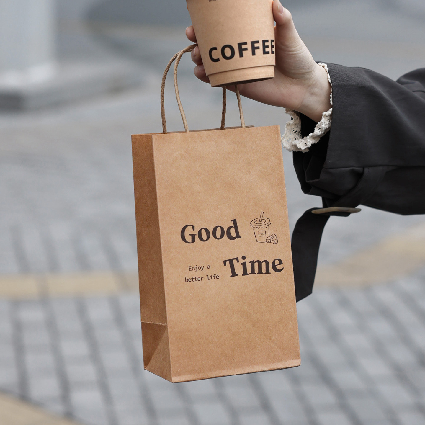 牛皮纸袋子礼品袋礼物伴手礼手提袋小号喜糖高级感包装袋生日空大