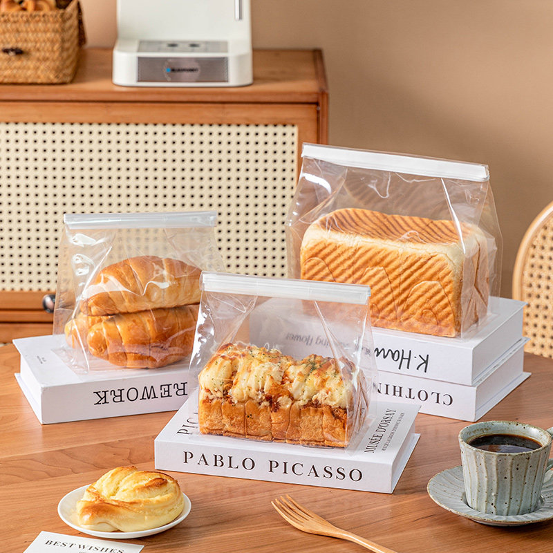 吐司包装袋面包打包烘焙透明饼干的自封食品级250g4克子土欧重复