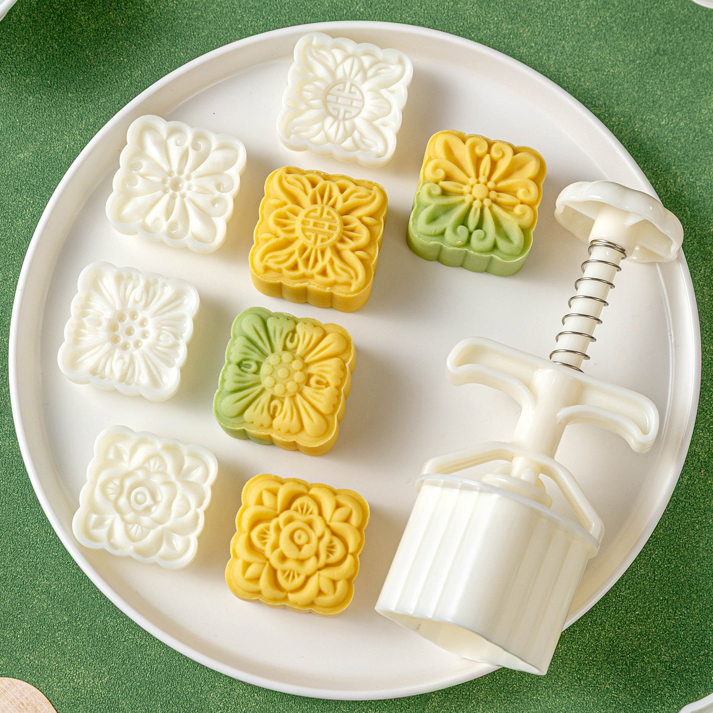 绿豆糕模具月饼新款花卉糕点山药泥冰皮手压式食品级做30g克5专用