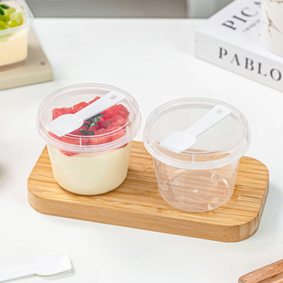 布丁杯子一次性带盖耐双皮奶专用高温果冻甜品碗酸奶冰淇淋打包盒