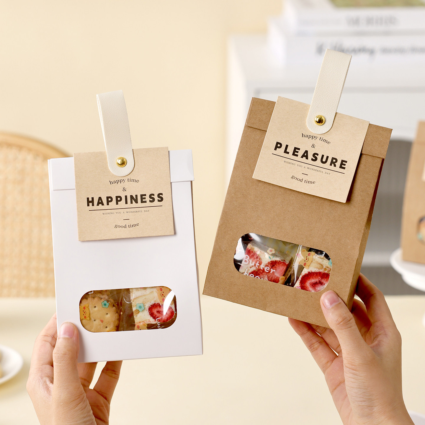 伴手礼手提袋礼品袋物打包装小号空糖果零食迷你糖果子ins风手提