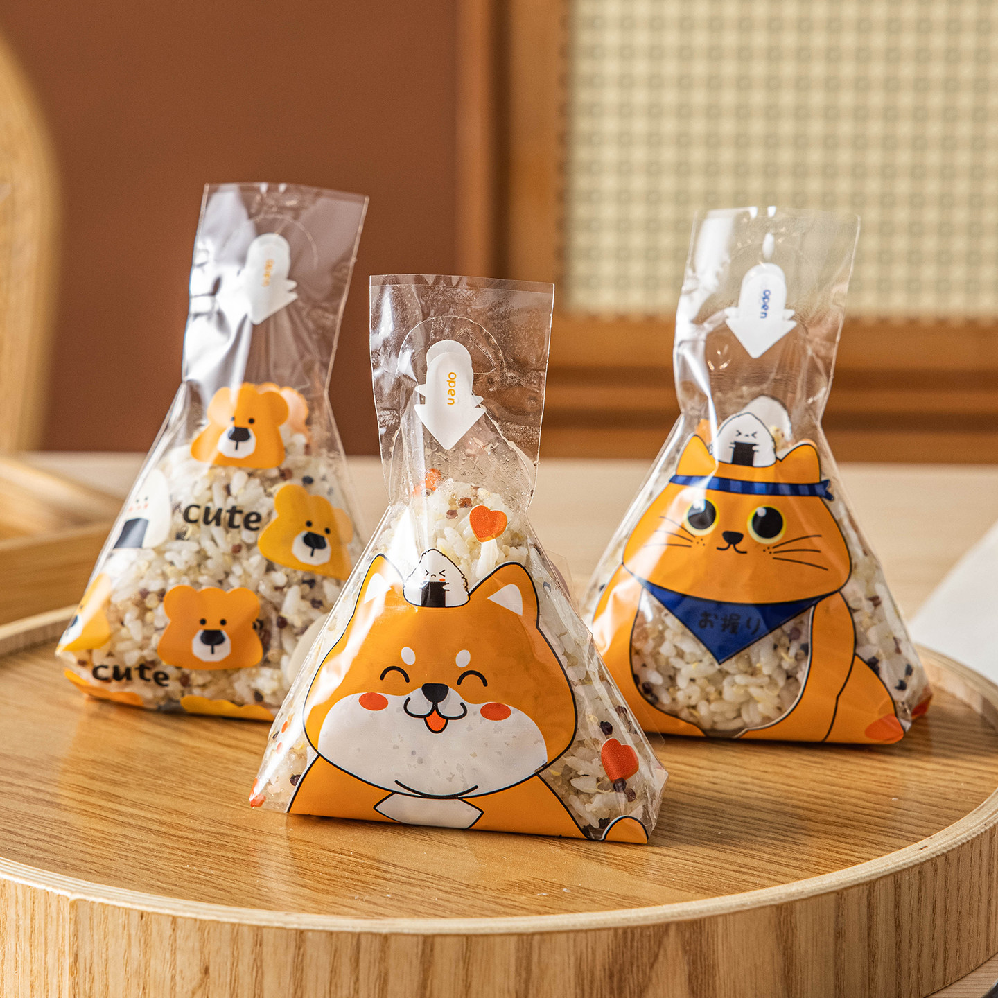 日式三角饭团包装袋专用食品级糯米可微波饭团纸模具打包自制海苔