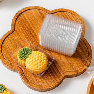 凤梨酥底托加厚透明包装袋机封袋包装盒子黄梨酥一次性单独立打包