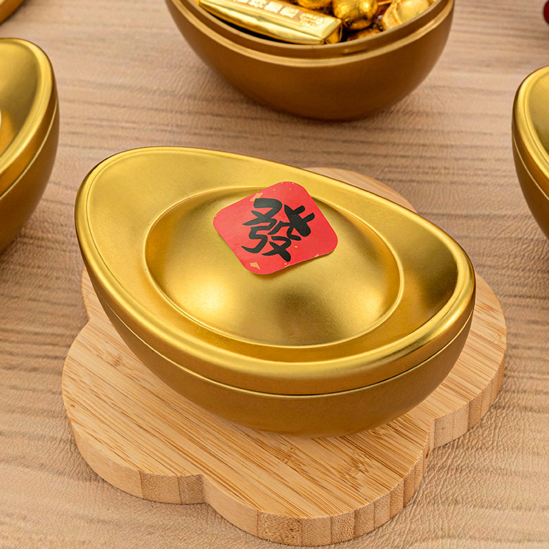 2026新年过年空马年礼盒盒包装金元宝铁盒马口春节高级感糖果饼干