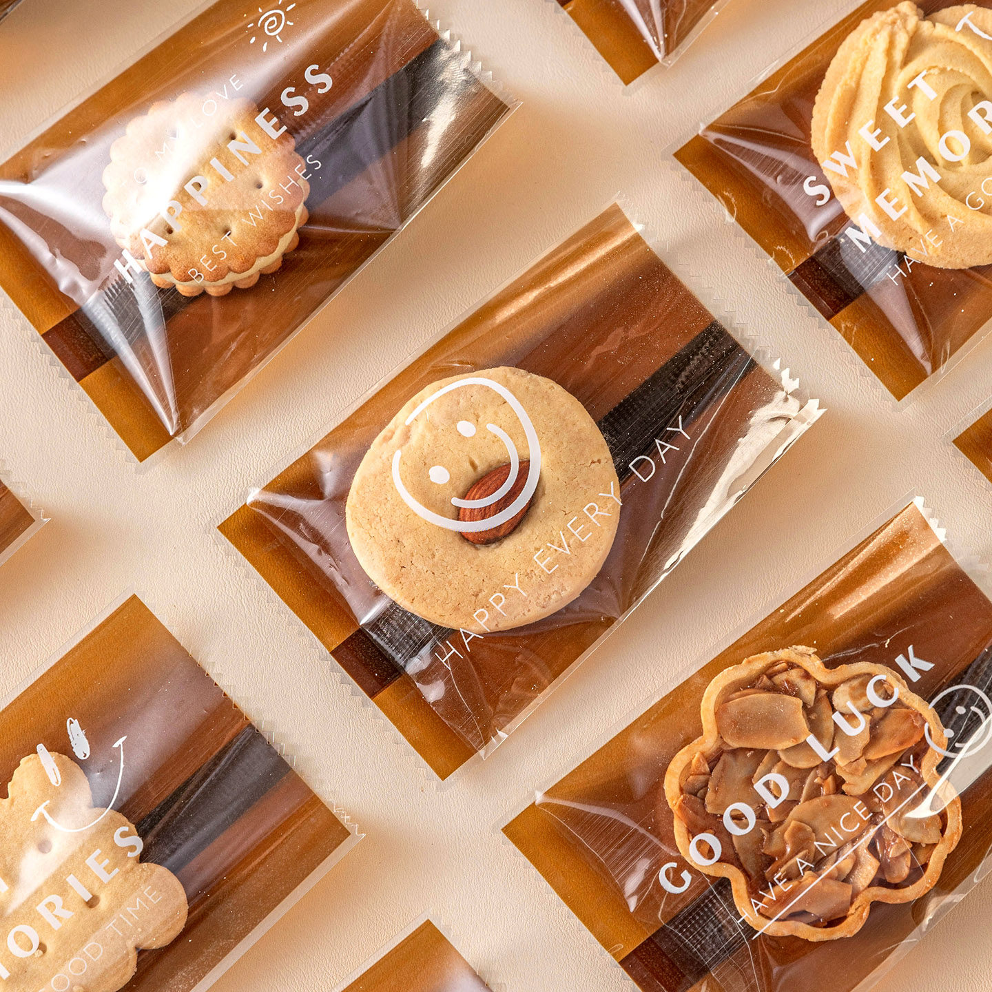 曲奇饼干包装袋雪花酥机封口自密单独立小子的糖果奶枣打包零食品