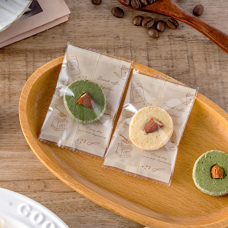 饼干包装袋曲奇机封单独小袋子雪花酥牛轧糖果烘培盒桃酥密纽扣