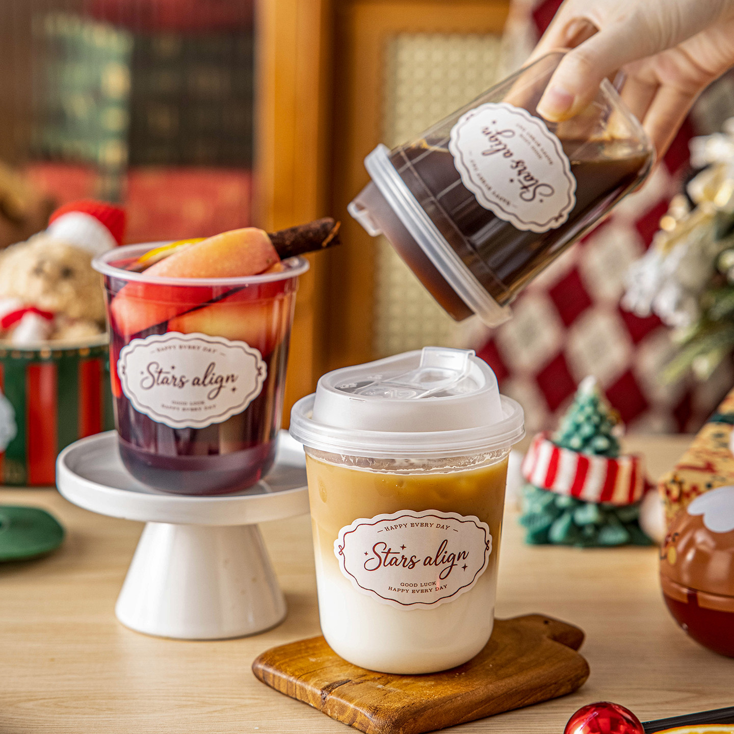 一次性奶茶杯子咖啡食品级加厚耐高温带盖塑料饮料打包热饮耐高温